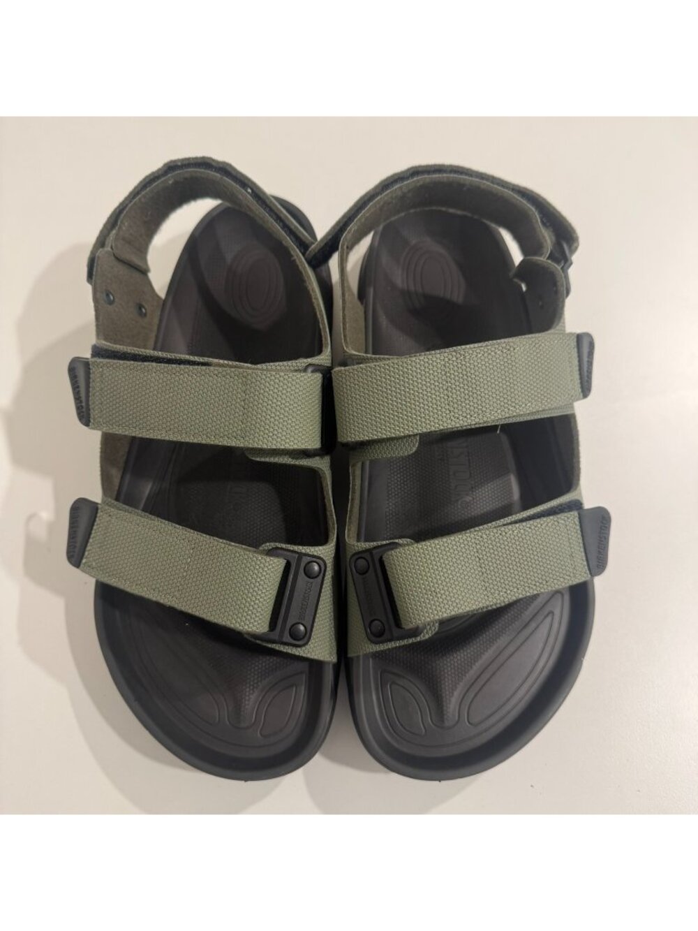 Birkenstock Mens Tatacoa Birko Flor Sandals Green Black Size 43 / M 10